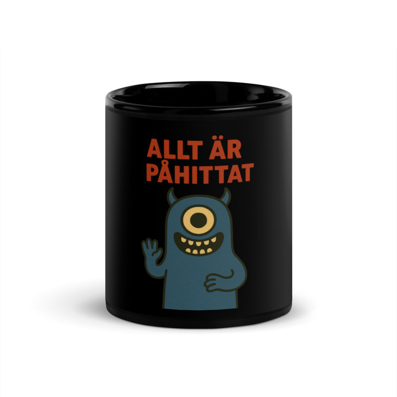 Allt är påhittat Svart Kaffekopp